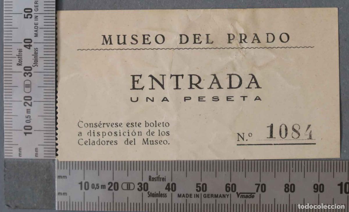 Documentos antiguos: ENTRADA MUSEO DEL PRADO. HACIA 1930. - Foto 1