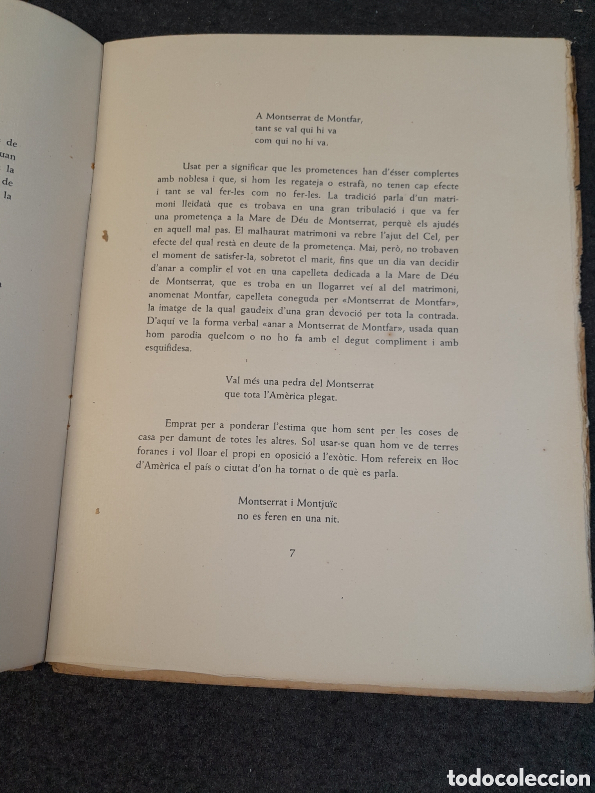Documentos antiguos: DOC-848. REFRANYER MONTSERRAT&Iacute;. JOAN AMADES. - Foto 4