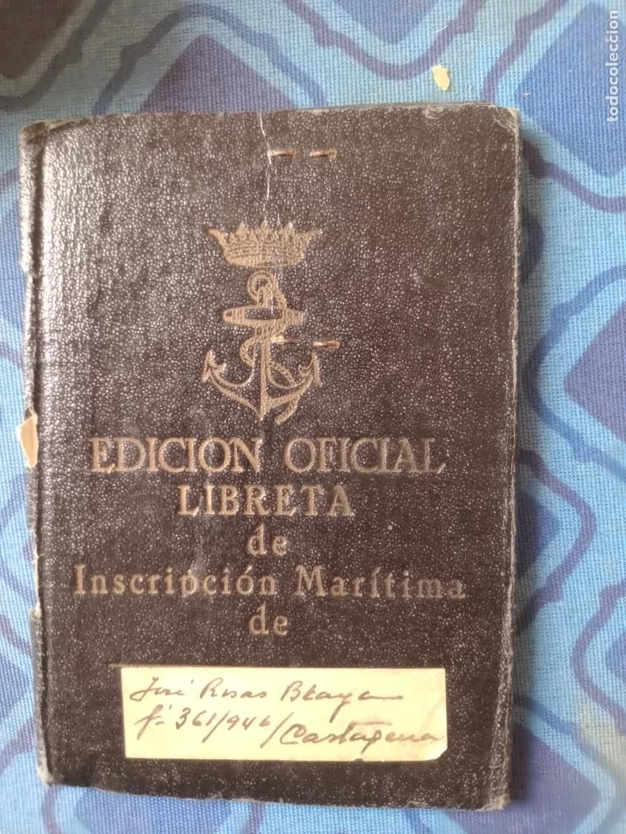 Documentos antiguos: LIBRETA INSCRIPCION MARITIMA. CARTAGENA, MURCIA - Foto 1