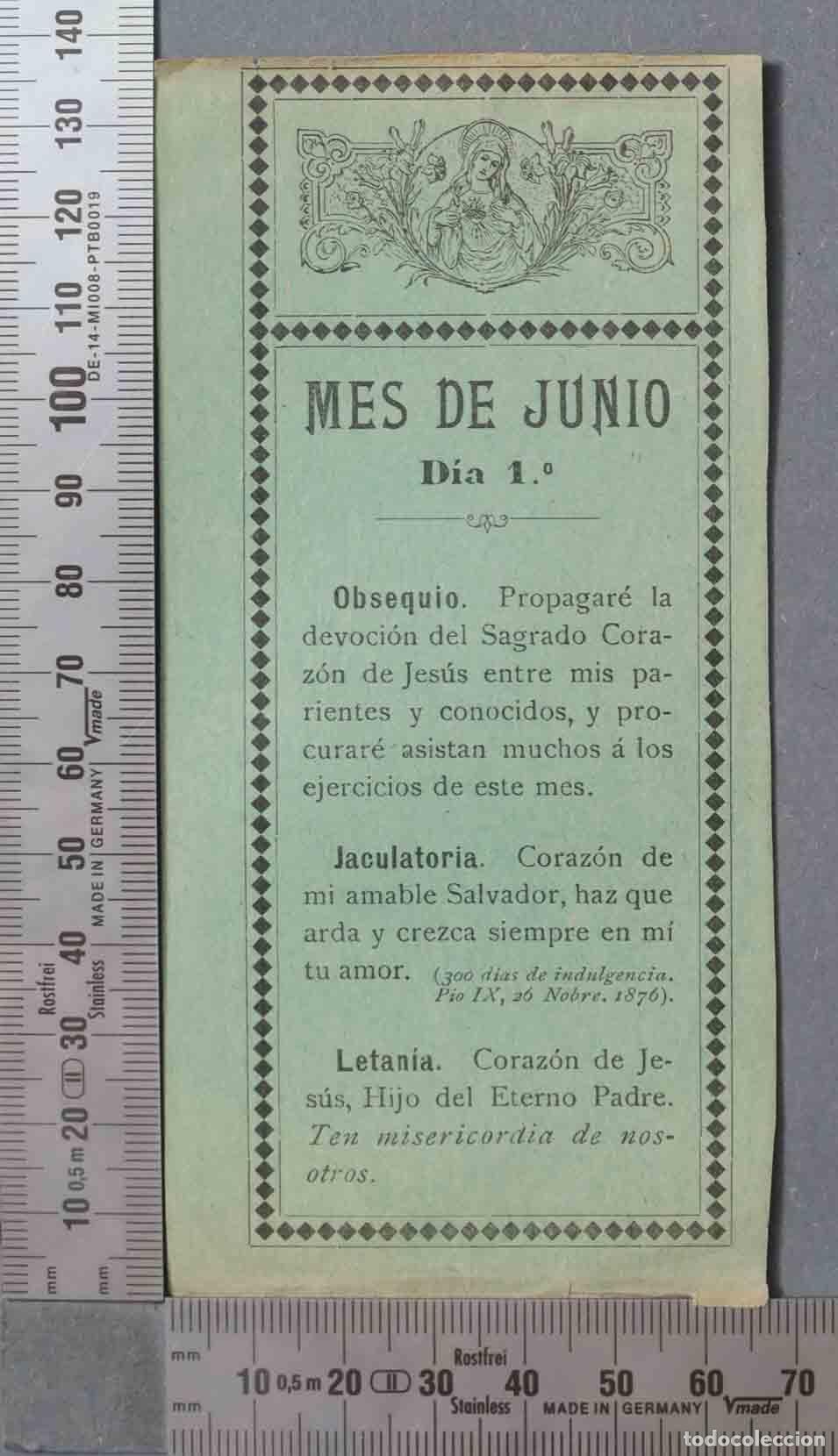 Documentos antiguos: ESTAMPA. MES DE JUNIO. 1 TIP MODERNA VALENCIA - Foto 1