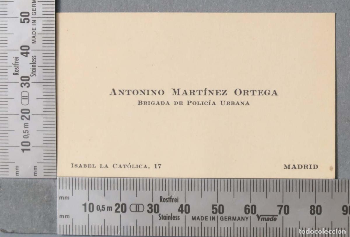Documentos antiguos: TARJETA. BRIGADA POLICIA URBANA