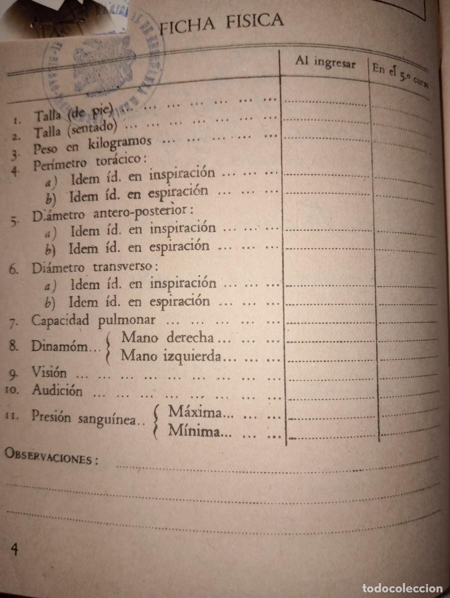 Documentos antiguos: Cartilla de estudios de Bachirerato - Foto 4