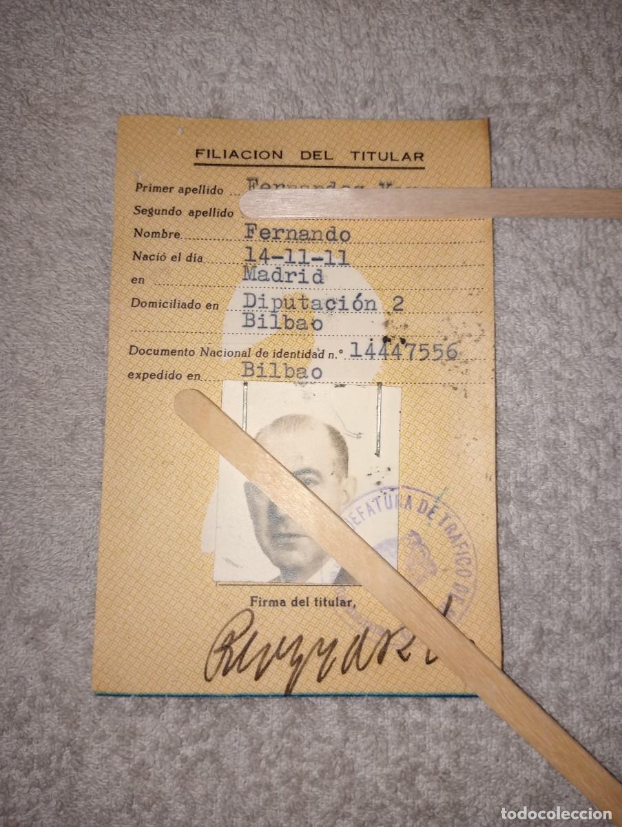 Documentos antiguos: Permiso de conducci&oacute;n - Foto 2