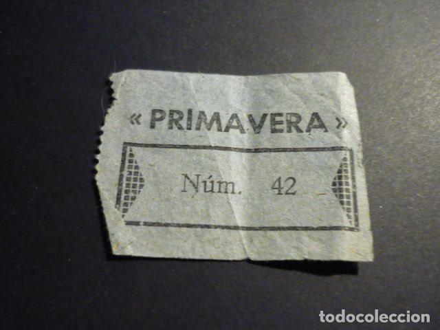 Documentos antiguos: RARO BILLETE O ENTRADA PRIMAVERA - Foto 1