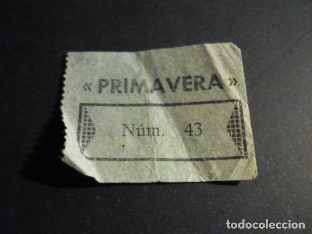 Documentos antiguos: RARO BILLETE O ENTRADA PRIMAVERA - Foto 1