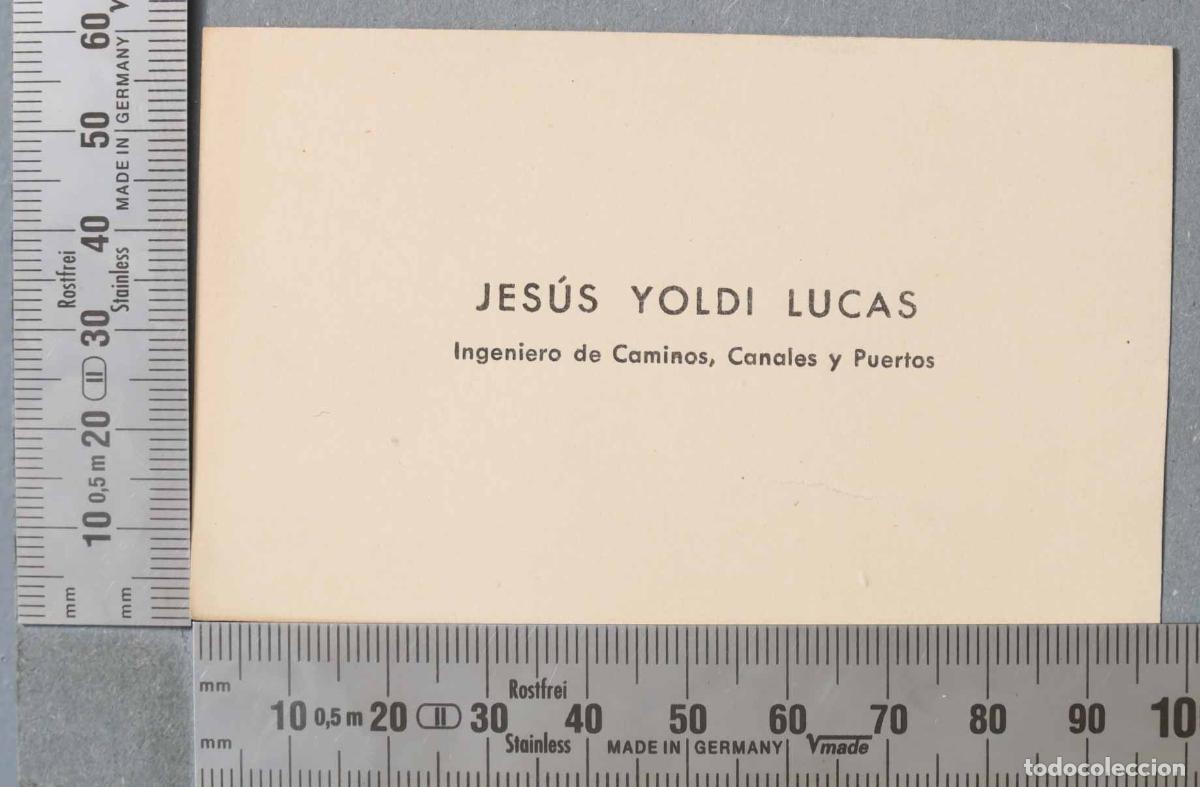 Documentos antigos: TARJETA. INGENIERO DE CAMINOS, CANALES Y PUERTOS