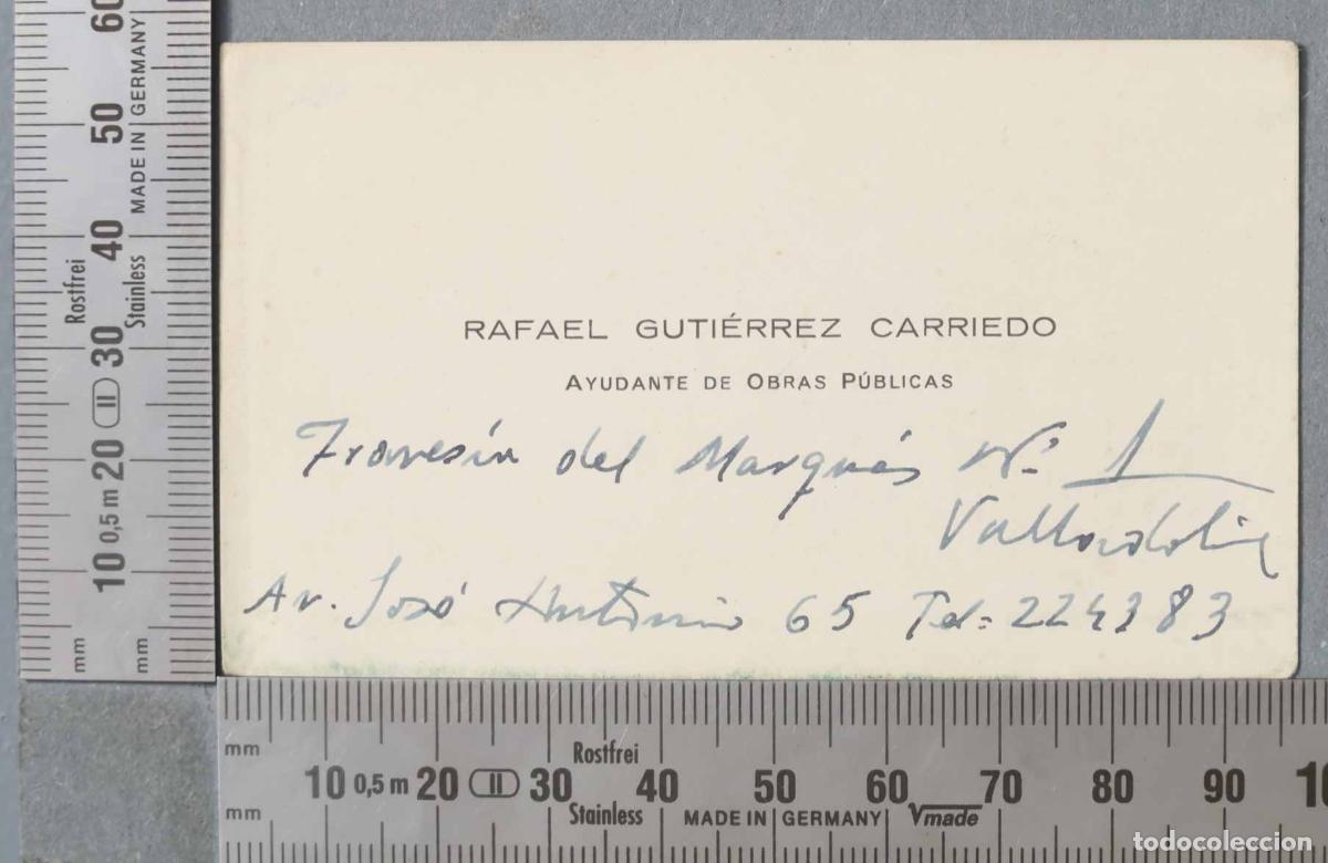 Documentos antiguos: TARJETA. AYUDANTE DE OBRAS P&Uacute;BLICAS