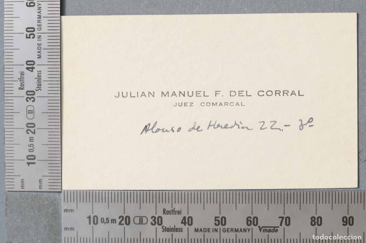 Documentos antiguos: TARJETA. JUEZ COMARCAL - Foto 1
