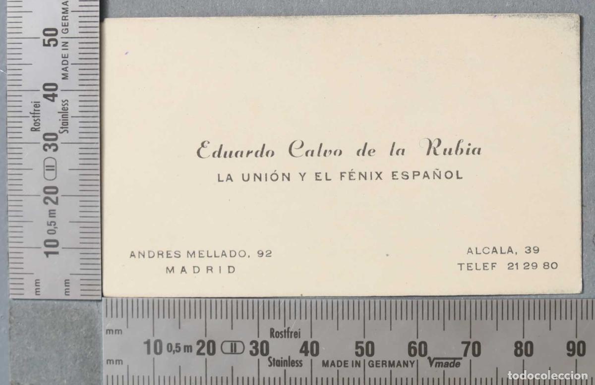 Documentos antiguos: TARJETA. LA UNI&Oacute;N Y EL F&Eacute;NIX ESPA&Ntilde;OL MADRID - Foto 1