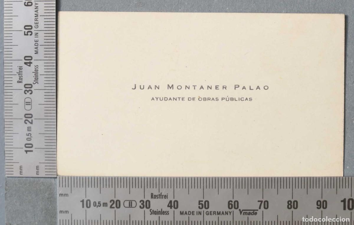 Documentos antiguos: TARJETA. AYUDANTE DE OBRAS P&Uacute;BLICAS - Foto 1