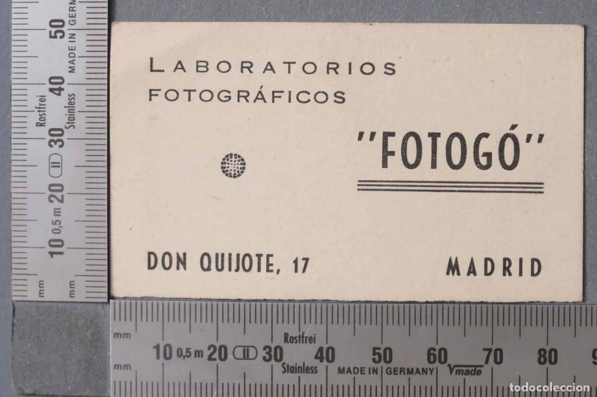 Documentos antigos: TARJETA. FOTOGO. LABORATORIOS FOTOGR&Aacute;FICOS MADRID