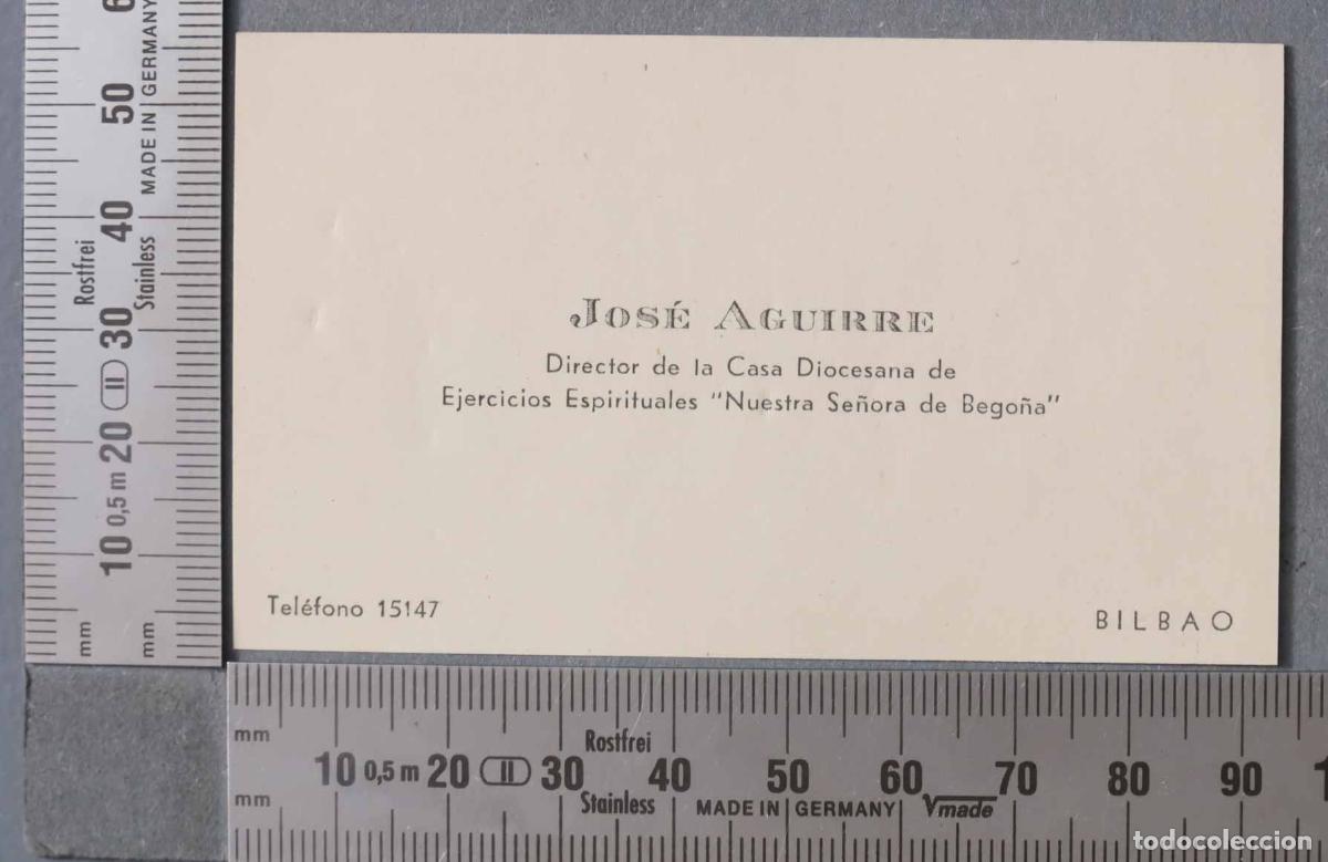 Documentos antiguos: TARJETA. Director de la Casa Diocesana de Ejercicios Espirituales Nuestra Se&ntilde;ora de Bego&ntilde;a&acute; BILBAO