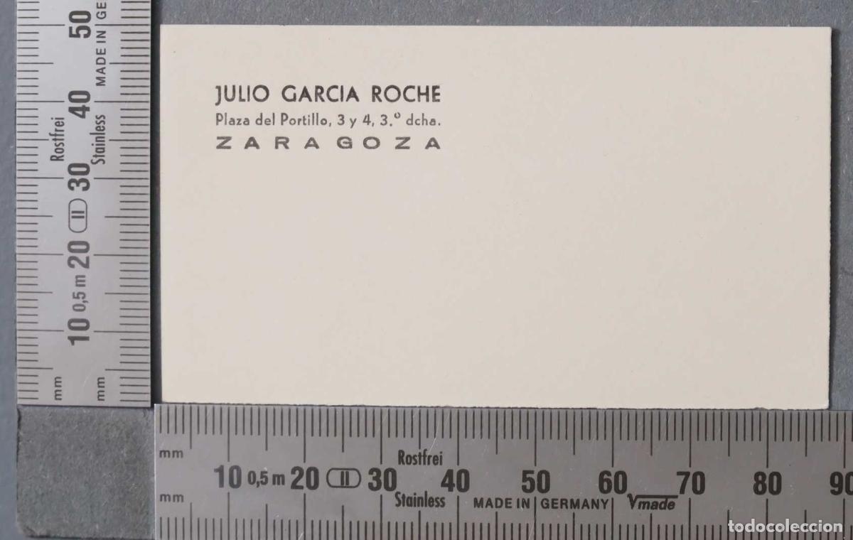Documentos antigos: TARJETA. ZARAGOZA. ARBITRO DE FUTBOL