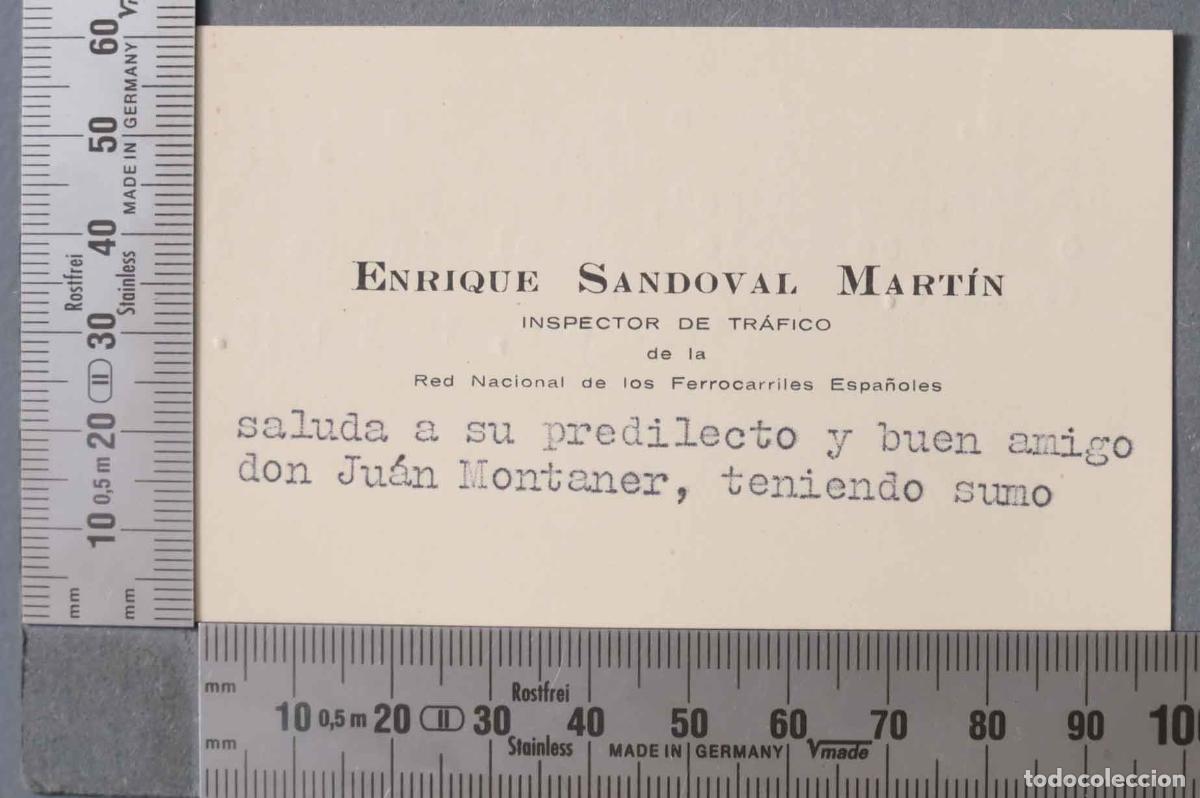Documentos antiguos: TARJETA. INSPECTOR DE TR&Aacute;FICO de la Red Nacional de los Ferrocarriles Espa&ntilde;oles
