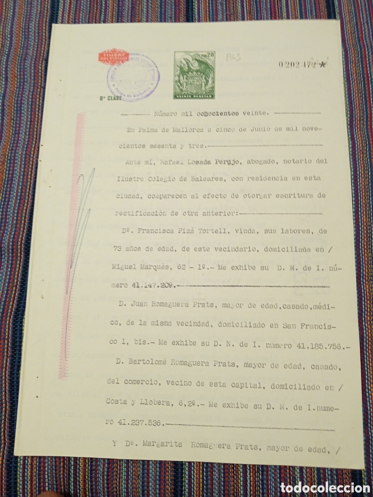 Documentos antiguos: LOTE DE SEIS DOCUMENTOS DIVERSOS SIGLO XX - Foto 2