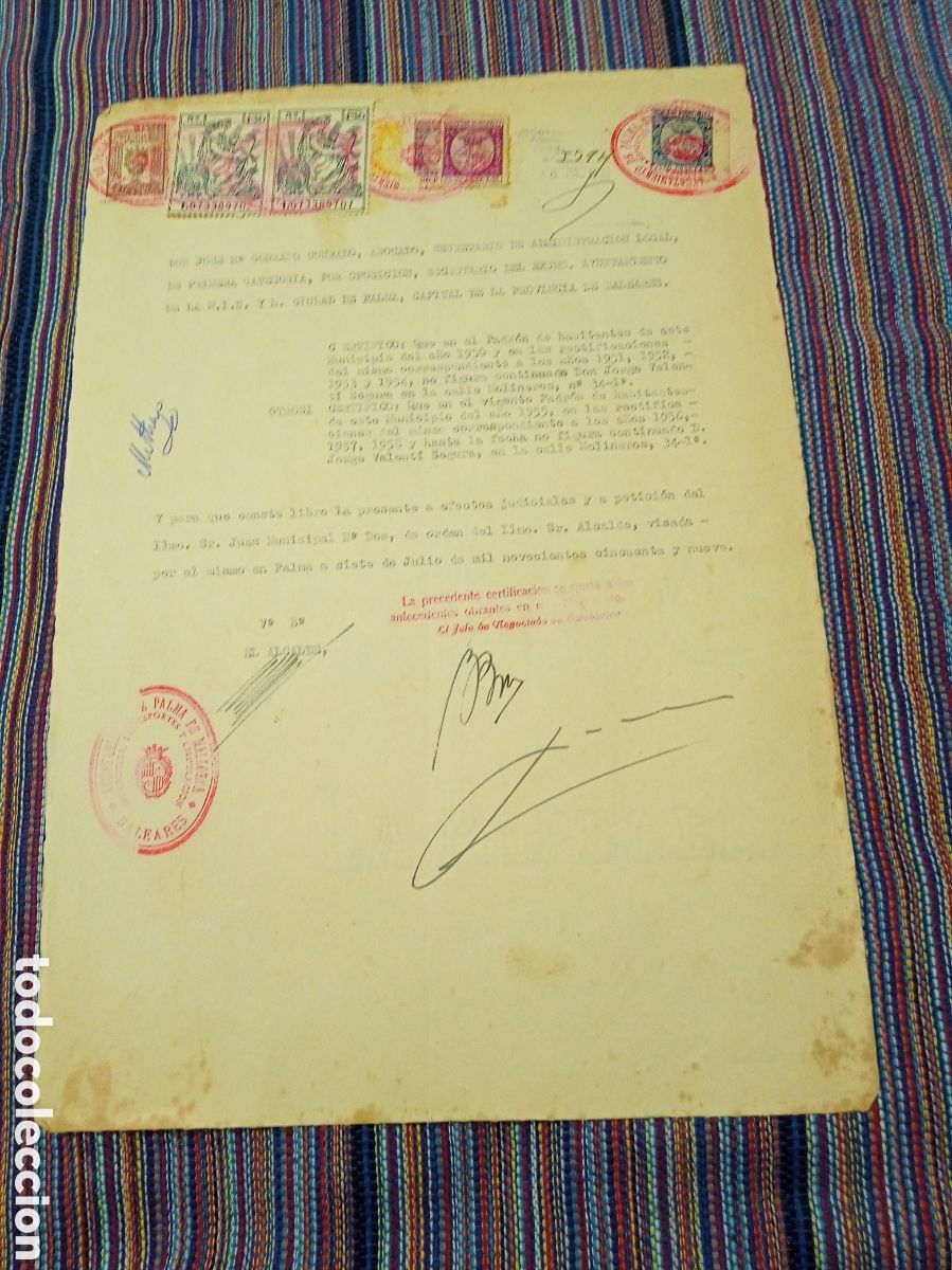Documentos antiguos: LOTE DE SEIS DOCUMENTOS DIVERSOS SIGLO XX - Foto 6