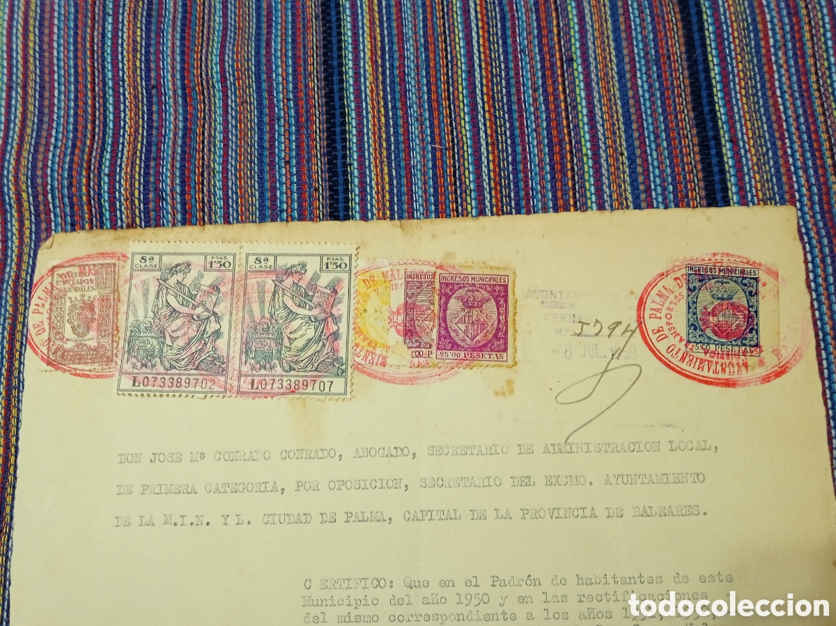 Documentos antiguos: LOTE DE SEIS DOCUMENTOS DIVERSOS SIGLO XX - Foto 7
