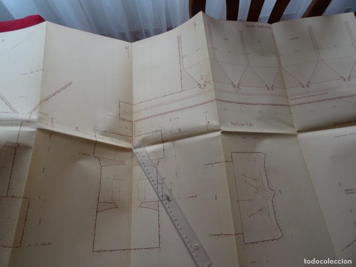 Documentos antiguos: Tres planos pantano de Compuerto, Palencia - Foto 2
