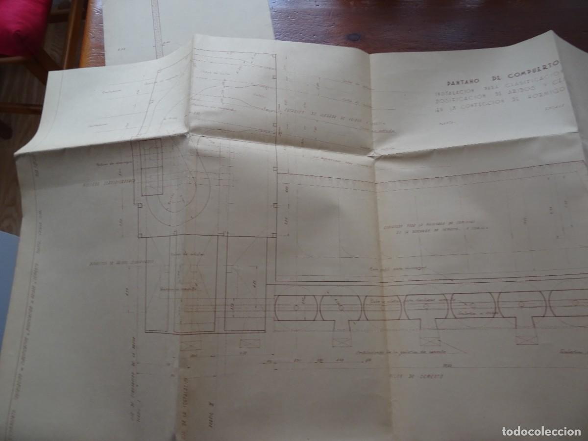 Documentos antiguos: Tres planos pantano de Compuerto, Palencia - Foto 6