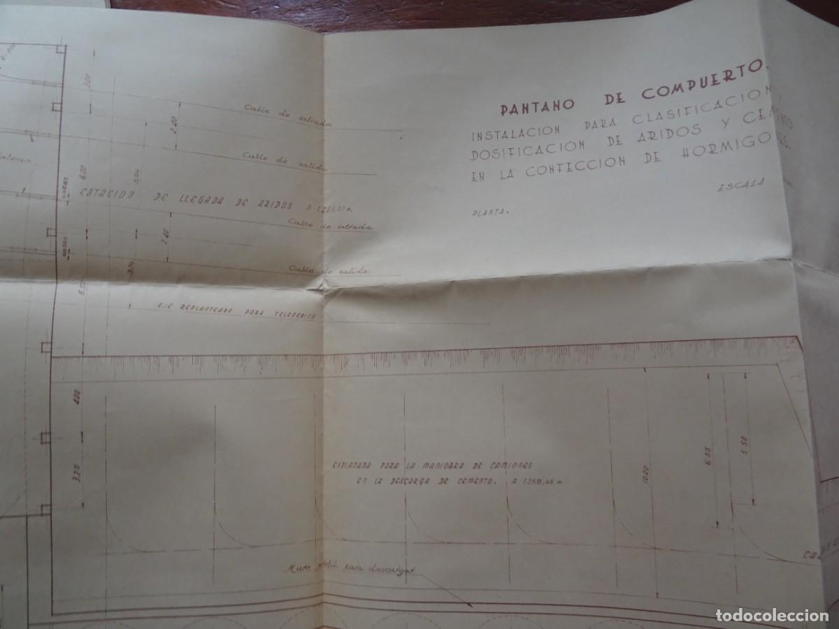 Documentos antiguos: Tres planos pantano de Compuerto, Palencia - Foto 7
