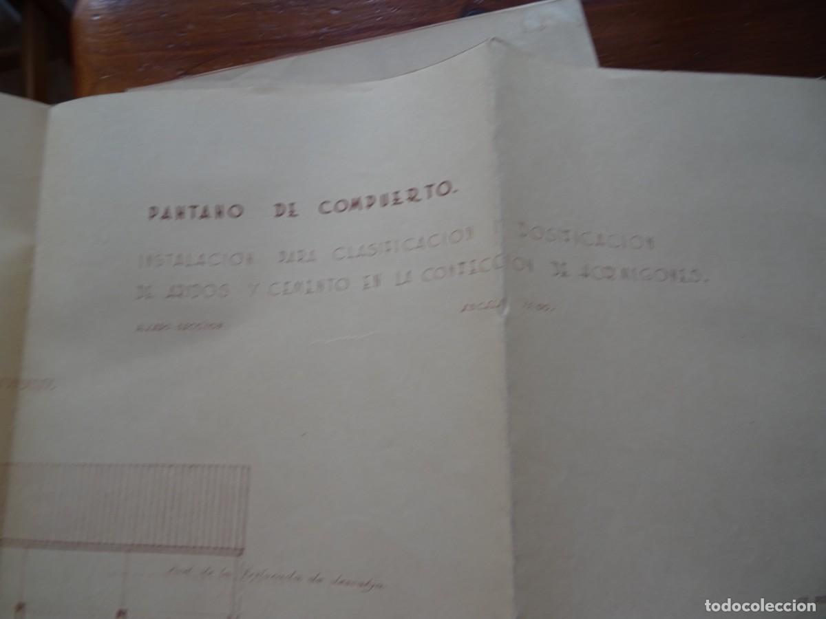 Documentos antiguos: Tres planos pantano de Compuerto, Palencia - Foto 9