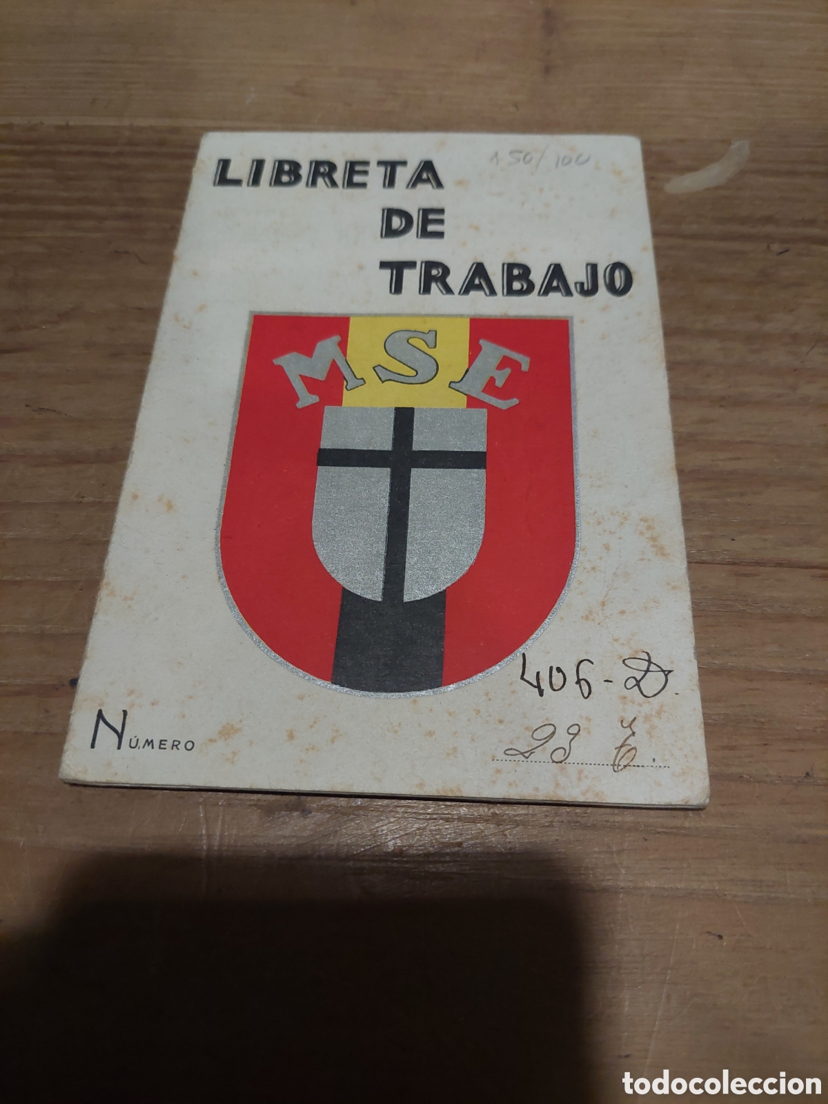 Documentos antiguos: LUGO LIBRETA TRABAJO MSE DOCUMENTOS HIGNO DEL TALLER - Foto 1