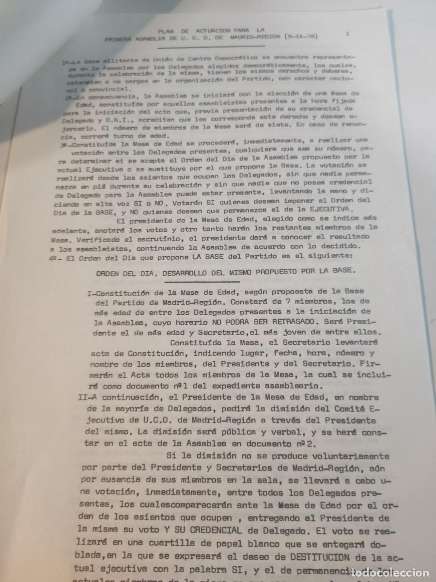 Documentos antiguos: Documento pol&iacute;tico: Uni&oacute;n de Centro Democr&aacute;tico. - Foto 3