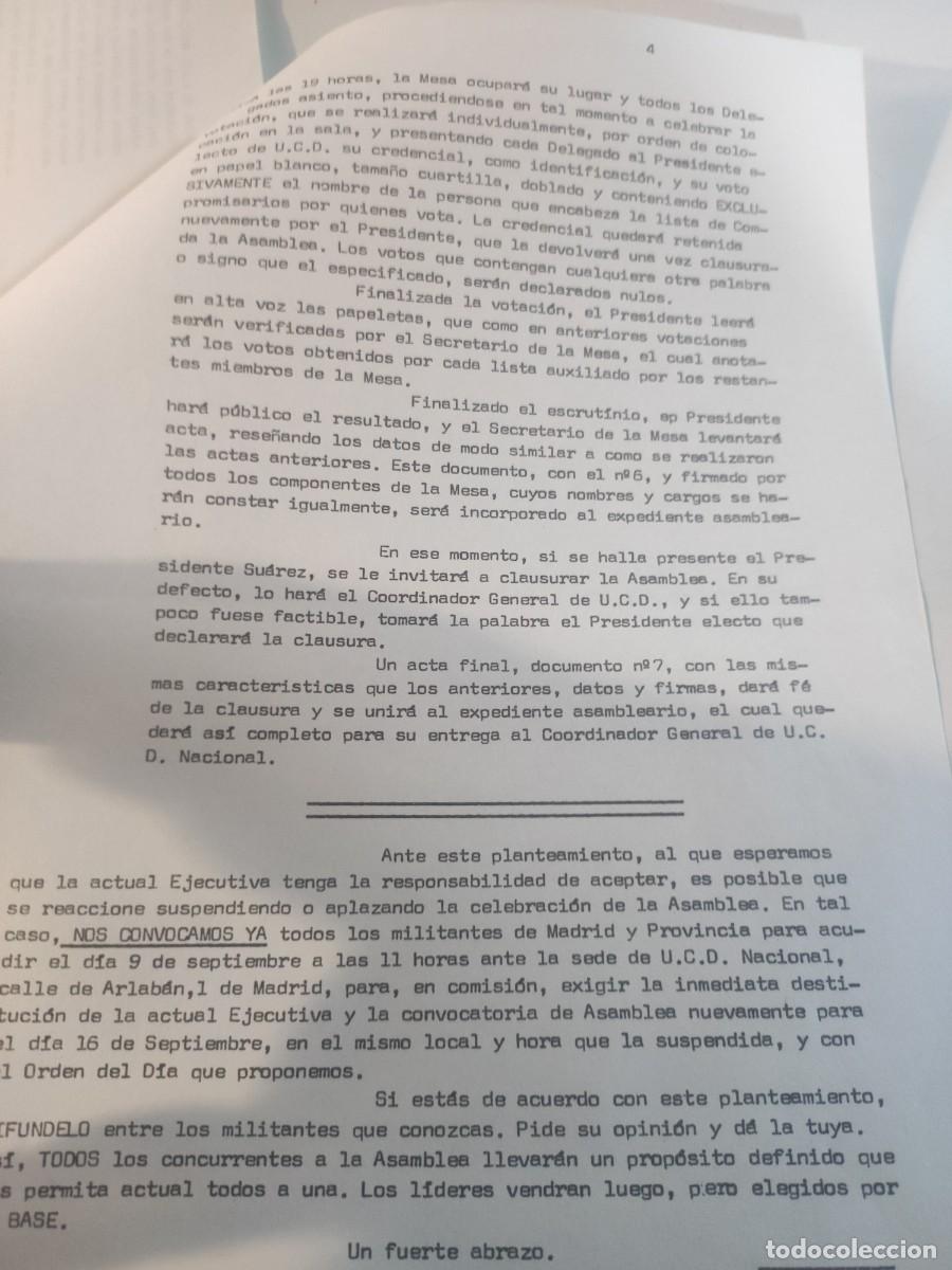 Documentos antiguos: Documento pol&iacute;tico: Uni&oacute;n de Centro Democr&aacute;tico. - Foto 4