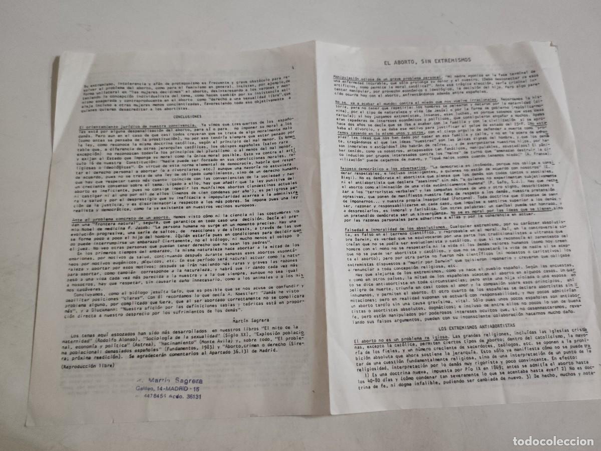 Documentos antiguos: Documento: El aborto, sin extremismos - Foto 1