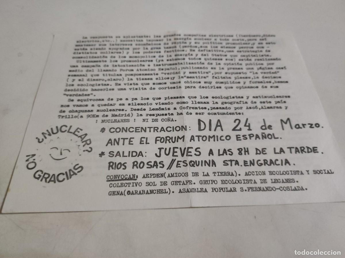 Documentos antiguos: Documento pol&iacute;tico: Paremos las nucleares - Foto 2