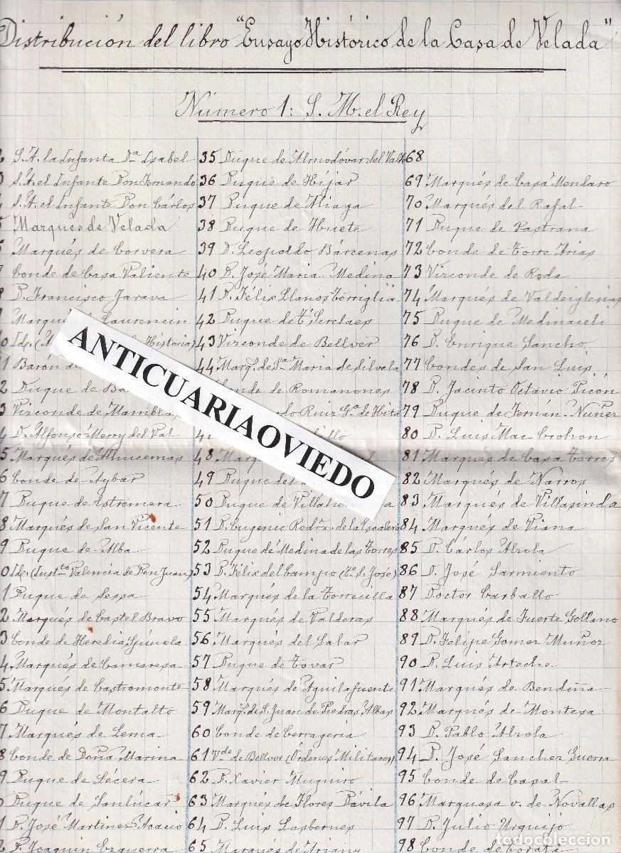 Documentos antiguos: DISTRIBUCI&Oacute;N DEL LIBRO ENSAYO DE LA CASA DE VELADA. TOLEDO - Foto 1