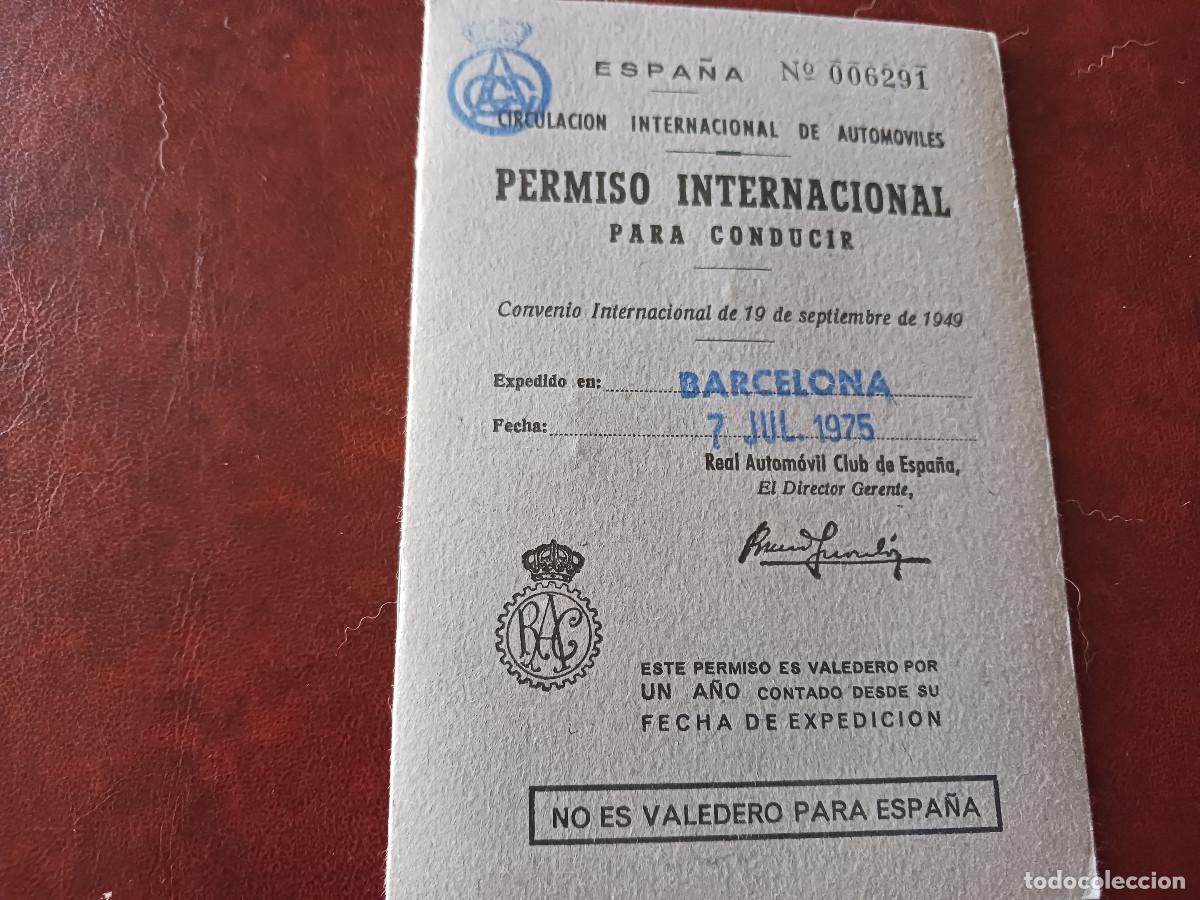 Documentos antiguos: ANTIGUO PERMISO DE CONDUCIR INTERNACIONAL, RAC, 1975 - Foto 1