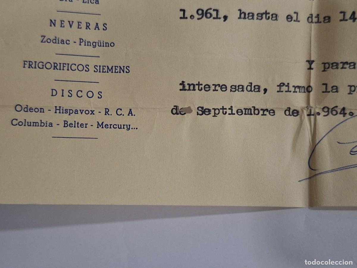 Documentos antiguos: Documento Radio Vitoria Alcoy 1964 - Foto 2