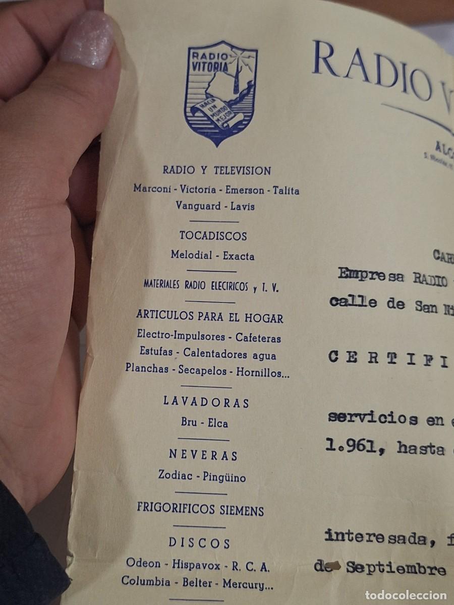 Documentos antiguos: Documento Radio Vitoria Alcoy 1964 - Foto 3