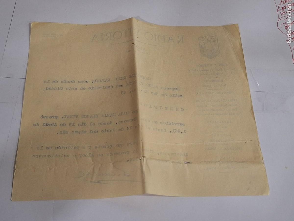Documentos antiguos: Documento Radio Vitoria Alcoy 1964 - Foto 4
