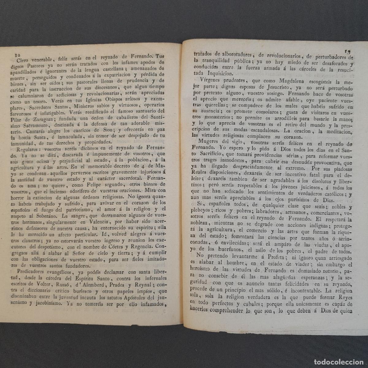 Documentos antiguos: DOC-922. SERMON EUCARISTICO PREDICADO EN LA IGLESIA DEL MONASTERIO DE LA CONSOLACI&Oacute;N... 1814. - Foto 4