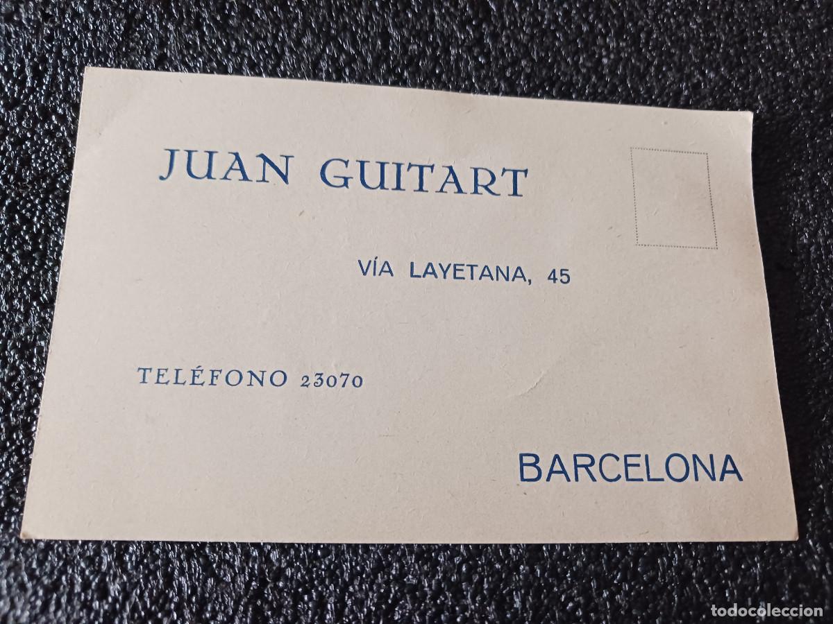 Documentos antiguos: tarjeta postal de pedido a juan guitart de mermelada de ruibarbo