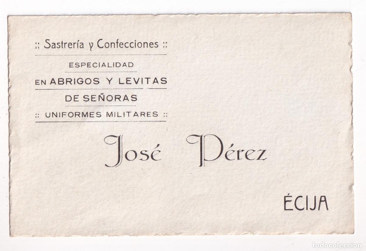 Documents Anciens: JOS&Eacute; P&Eacute;REZ. SASTRER&Iacute;A Y CONFECCIONES. &Eacute;CIJA, SEVILLA. ABRIGOS LEVITAS DE SE&Ntilde;ORAS UNIFORMES MILTARES