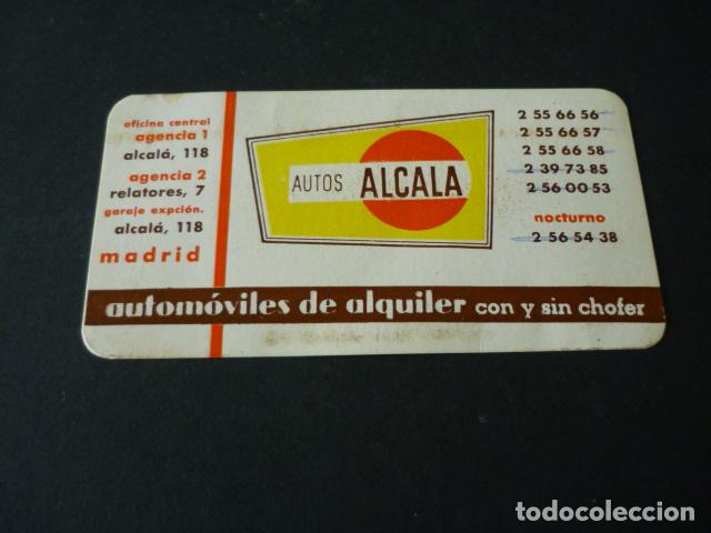 Alte Dokumente: AUTOS ALCALA AUTOMOVILES DE ALQUILER MADRID TARJETA PUBLICITARIA