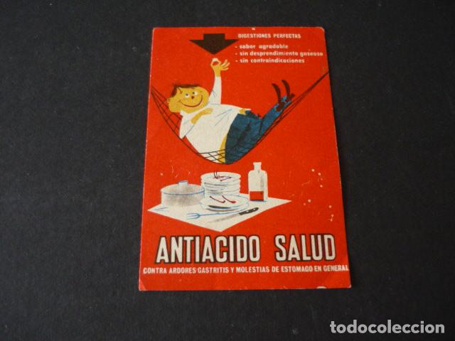 Documentos antiguos: ANTIACIDO SALUD TARJETA PUBLICITARIA