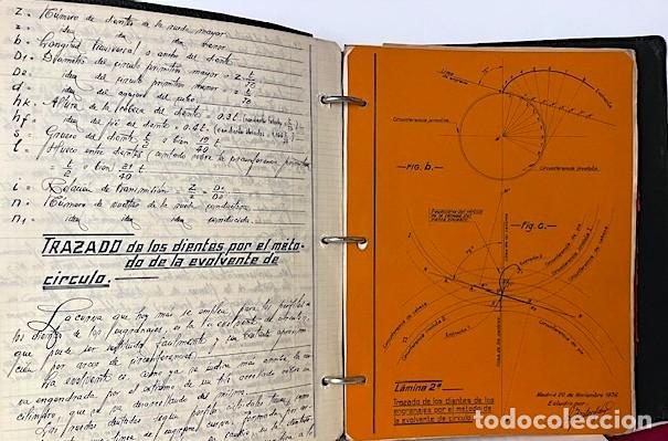 Documentos antiguos: Apuntes de Engranajes (1936) Gran precisi&oacute;n en los dibujos. - Foto 4
