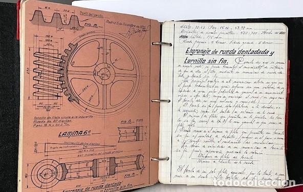 Documentos antiguos: Apuntes de Engranajes (1936) Gran precisi&oacute;n en los dibujos. - Foto 6
