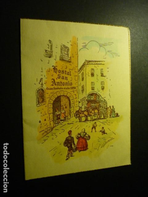 Documentos antiguos: HOSTAL SAN ANTONIO BARCELONA MENU 1961 - Foto 1