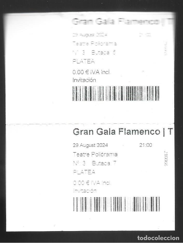 Documentos antiguos: 1 ENTRADA GRAN GALA FLAMENCO TEATRE POLIORAMA 4/11