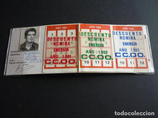 Documentos antiguos: CARNET CONFEDERACION SINDICAL COMISIONES OBRERAS CON CUPONES - Foto 2