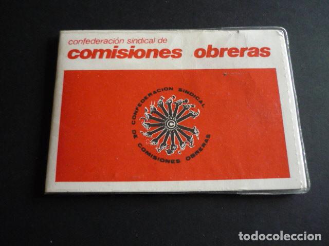 Documentos antiguos: CARNET CONFEDERACION SINDICAL COMISIONES OBRERAS CON CUPONES