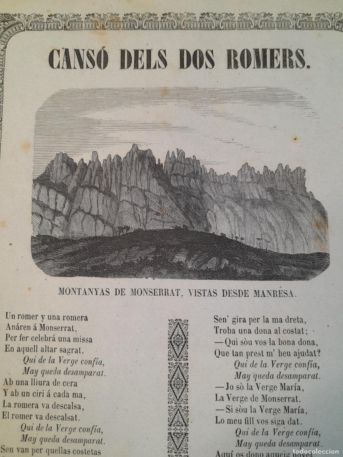 Documentos antiguos: DOC-1008. CANS&Oacute; DELS DOS ROMERS. 1860. - Foto 1