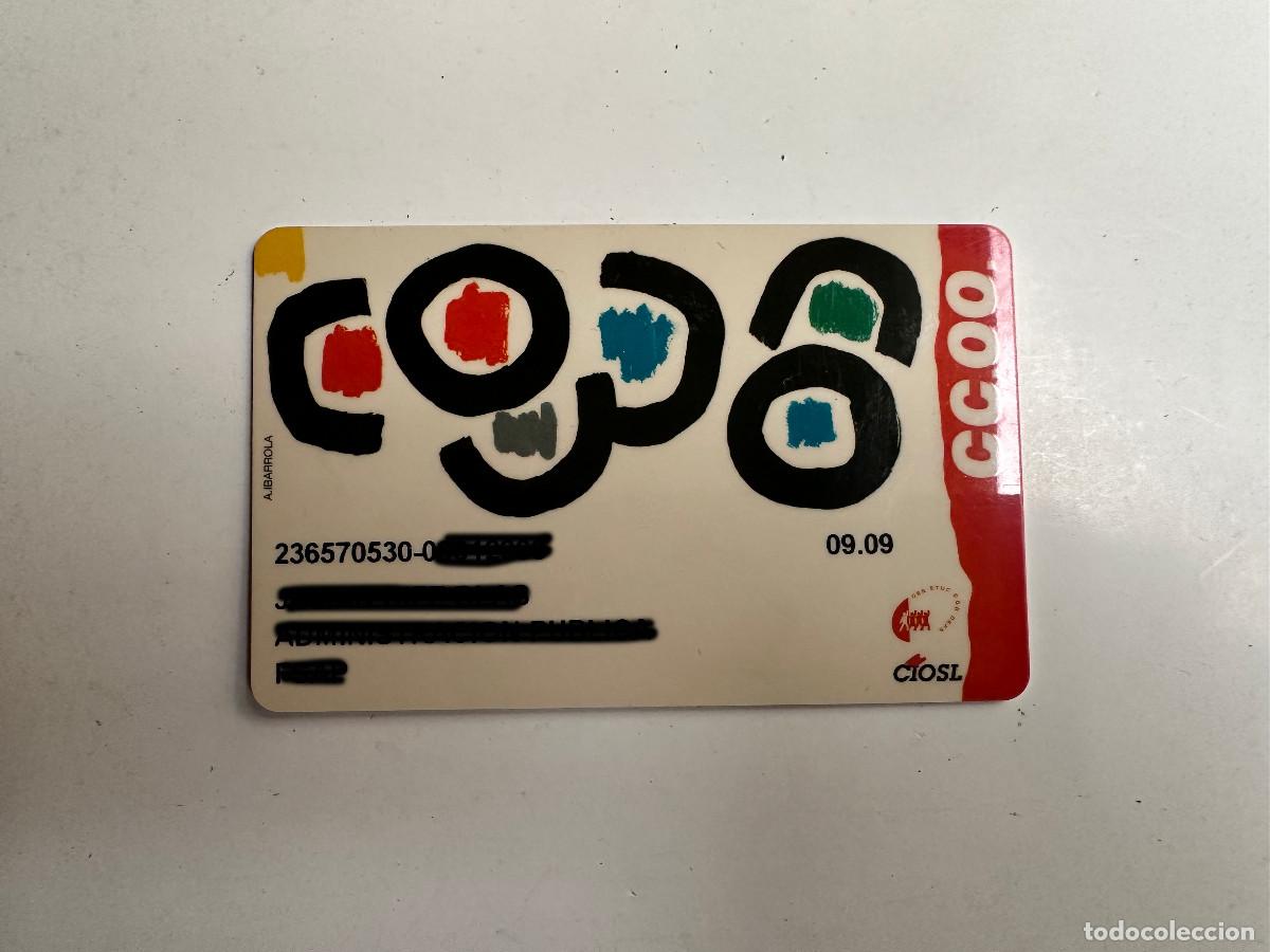 Documentos antiguos: CARNET DE COMISIONES OBRERAS - Foto 1