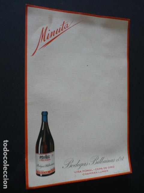 Documentos antiguos: HARO LA RIOJA BODEGAS BILBAINAS MENU 14 X 20,5 CM