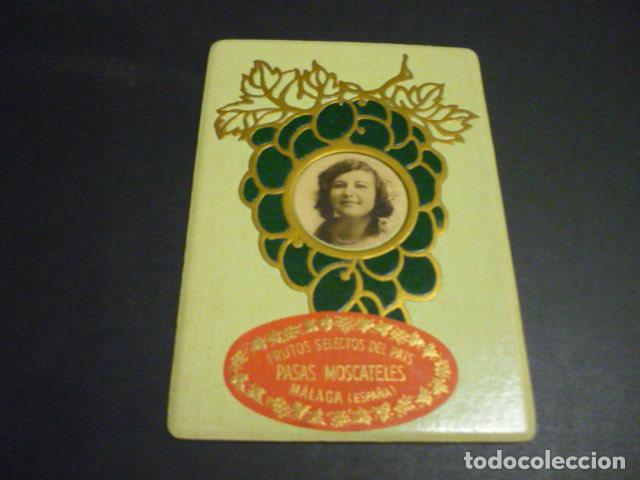 Documentos antiguos: MALAGA FRUTOS SELECTOS DEL PAIS PASAS MOSCATELES TARJETA CARTON PUBLICITARIO 9 X 13 CM